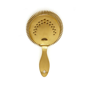 Bonzer Heritage Sprung Julep Strainer Gold