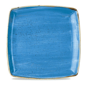 Churchill Super Vitrified Stonecast Deep Square Plate Cornflower Blue 26.6cm/10.50"