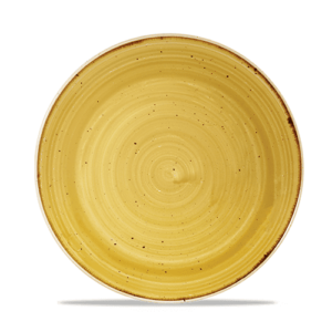 Churchill Stonecast Coupe Plate 8.67″ Mustard Seed Yellow