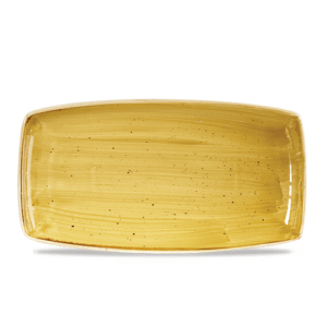 Churchill Stonecast Oblong Plate 14″ Mustard Seed Yellow