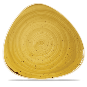 Churchill Stonecast Triangle Plate 12.25″ Mustard Seed Yellow