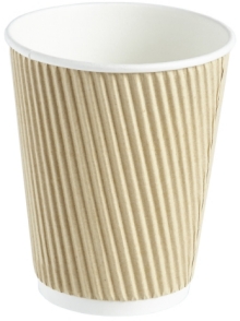 12oz Kraft Ripple Wall Hot Drink Cup