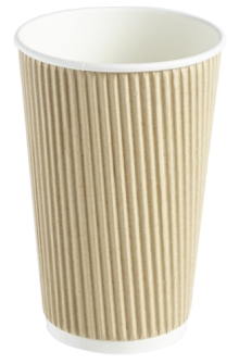 12oz Kraft Ripple Wall Hot Drink Cup