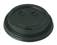 Black Domed Sip-Thru Lid – 8oz Cup