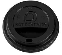 Black Domed Sip-Thru Lid – 10-20oz Cup