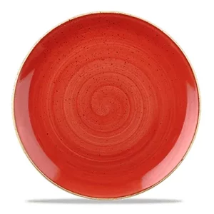 Churchill Super Vitrified Stonecast Coupe Plate Berry Red 16.5cm