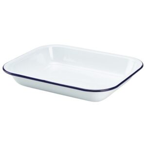 Blue & White Enamel Baking Tray 280x 230x 45mm