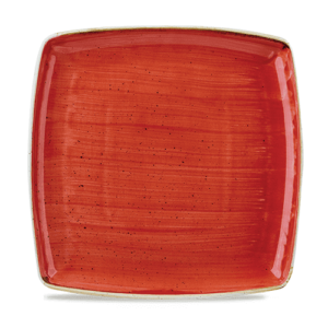 Churchill Stonecast Square Plate 10.5″ Berry Red