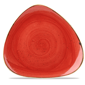 Churchill Super Vitrified Stonecast Triangle Plate Berry Red 31.12cm/12.25"