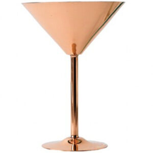 Artis Solid Copper Martini Glass with Nickel Lining 255ml/9oz