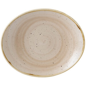 Churchill Stonecast Oval Coupe Plate 7.75" Nutmeg Cream