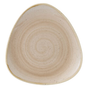 Churchill Super Vitrified Stonecast Triangle Plate Nutmeg Cream 31.12cm/12.25"