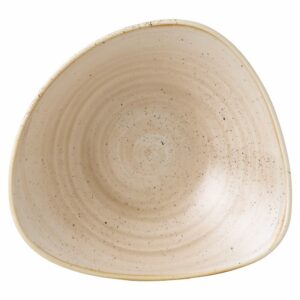 Churchill Stonecast Triangle Bowl 9.25″ Nutmeg Cream