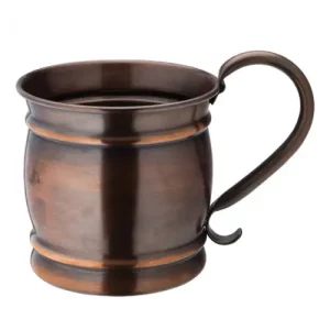 Copper barrel mug for cocktails