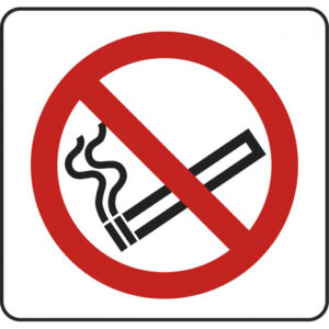 No Smoking Symbol Sign – Window Sticker Vinyl