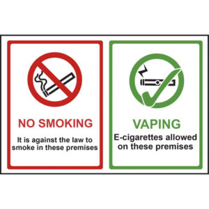 No Smoking & Vaping Sign – Window Sticker Vinyl