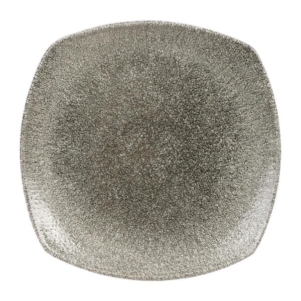 Churchill Raku Square Plate 8.5" Quartz Black