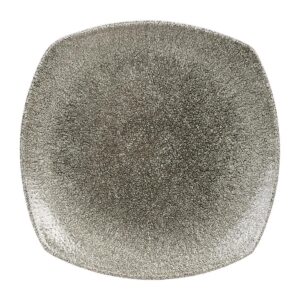 Churchill Raku Square Plate 10″ Quartz Black