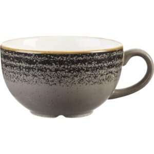 Churchill Homespun Cappuccino Cup 8oz Charcoal Black