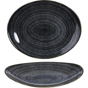 Churchill Homespun Oval Plate 10.5″ Charcoal Black