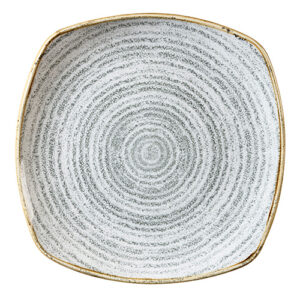 Churchill Homespun Square Plate 8.5" Stone Grey