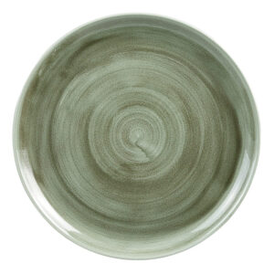 Burnished Green Coupe Plate 11.25"