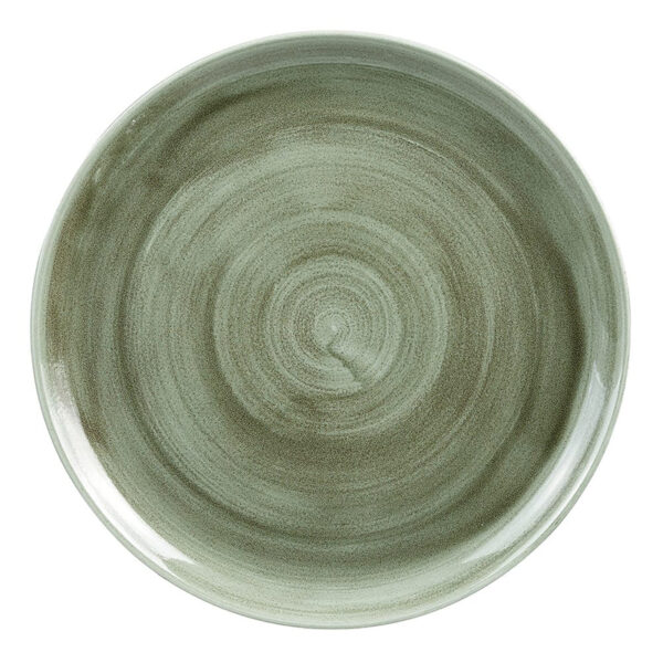 Burnished Green Coupe Plate 11.25"