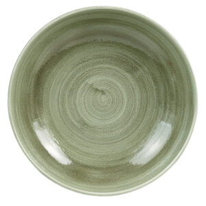 Burnished Green Coupe Bowl 9.75″