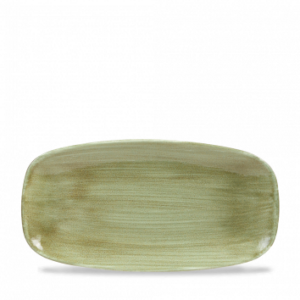 Burnished Green Chefs’ Oblong Plate 11.75″