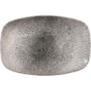 Quartz Black Chefs’ Oblong Plate 9.33″