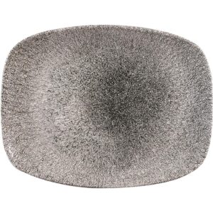 Quartz Black Chefs’ Oblong Plate 10.25″