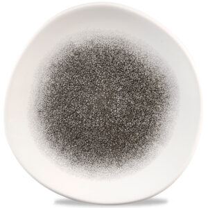 Quartz Black Organic Round Plate 10.375″