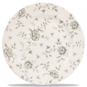 Churchill Grey Rose Chintz Plate 12″