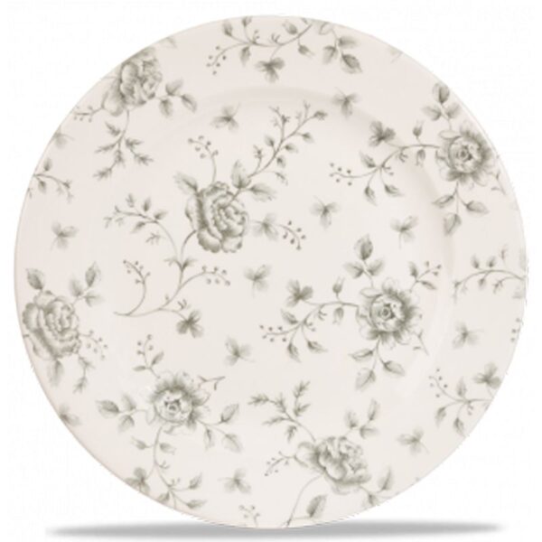 Grey Rose Chintz Plate 10.9"