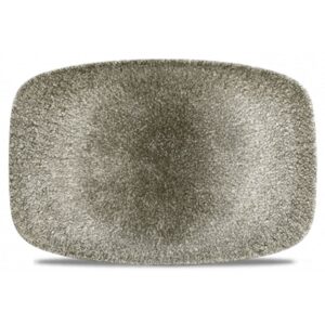 Quartz Black Chefs' Oblong Plate 12"