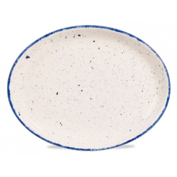 Hints Indigo Blue Oval Plate 10"