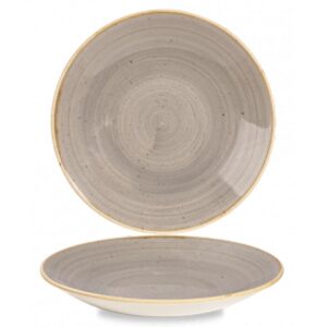 Churchill Stonecast Deep Coupe Plate 8.8" Peppercorn Grey