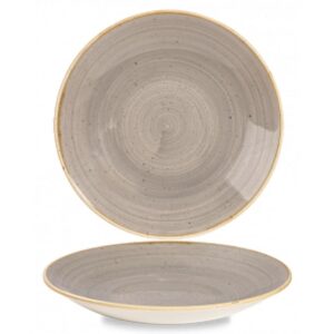 Churchill Super Vitrified Stonecast Deep Coupe Plate Peppercorn Grey 25.4cm/10"