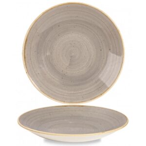 Churchill Stonecast Deep Coupe Plate 11" Peppercorn Grey