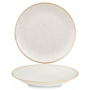 Churchill Super Vitrified Stonecast Deep Coupe Plate Barley White 22.35cm/8.8"