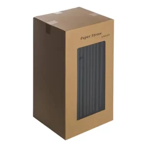 An image of Paper Straws Black 14cm