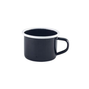 Enamel Mug Black with White Rim 12cl/4.2oz