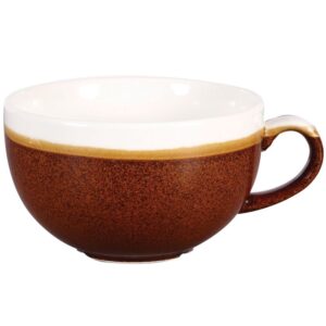 Churchill 8oz Monochrome Cappuccino Cup Cinnamon Brown