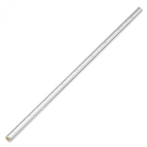 Silver Paper Straws 8″