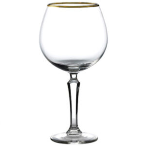 Speakeasy Gin Glass 20.5oz Gold Banded