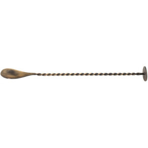 Vintage Copper Cocktail Mixing Spoon 11″