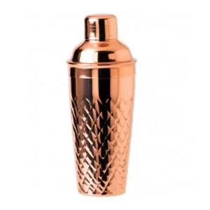 pineapple textured copper cocktail shaker