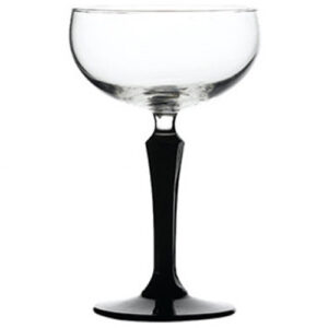 Speakeasy Coupe Cocktail Glass 8.25oz Black Stem