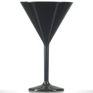 Premium Polycarbonate Martini Glass 7oz Black