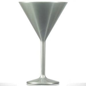 BBP Premium Polycarbonate Silver Martini Glass 200ml/7oz